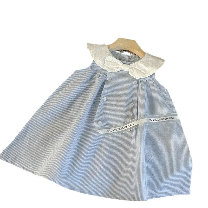 Marietta Elegant Boca Blue A-Line Children's Dress