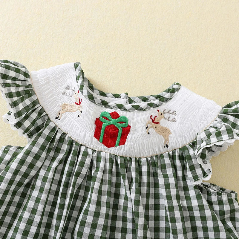 "Christmas Year Long" Embroidered Dress