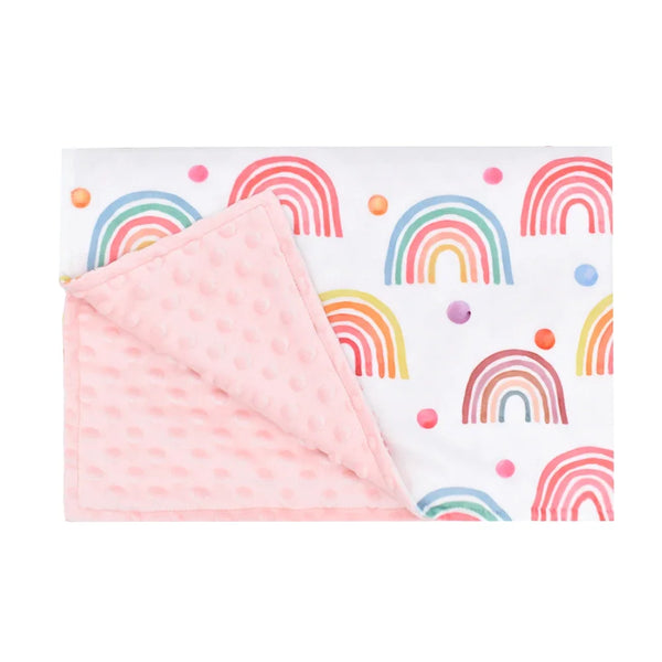 Adorable Printed Dotted Fleece Baby Swaddle Receiving Blanket - The Palm Beach Baby Estimated 12 -21 Day Shipping