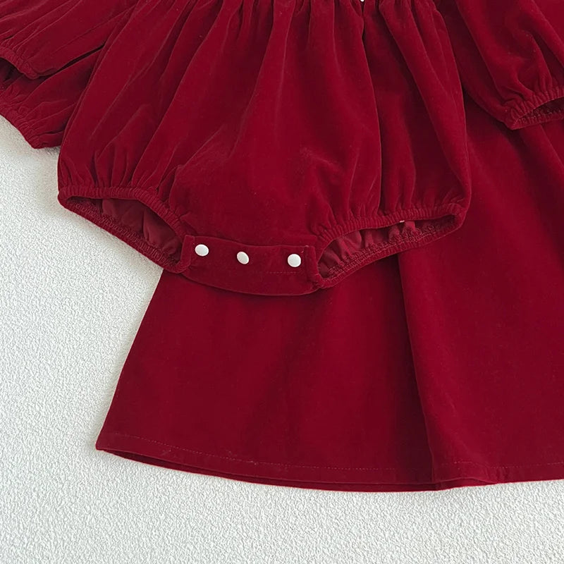 Elizabeth Smocked Holiday Red Bubble