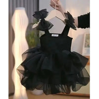 Addie Tulle Dress for Girls - Sleeveless Tiered Skirt with Elegant Tulle Bows in 4 Colors - The Palm Beach Baby