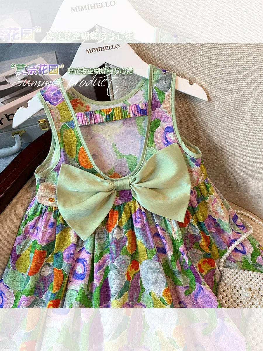Vibrantly Lovely "Caroline" Floral Party Dress for Girls - The Palm Beach Baby