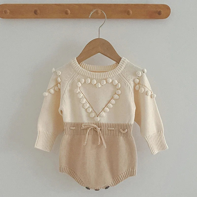 "Sweet Heart" Sweater Knit Romper