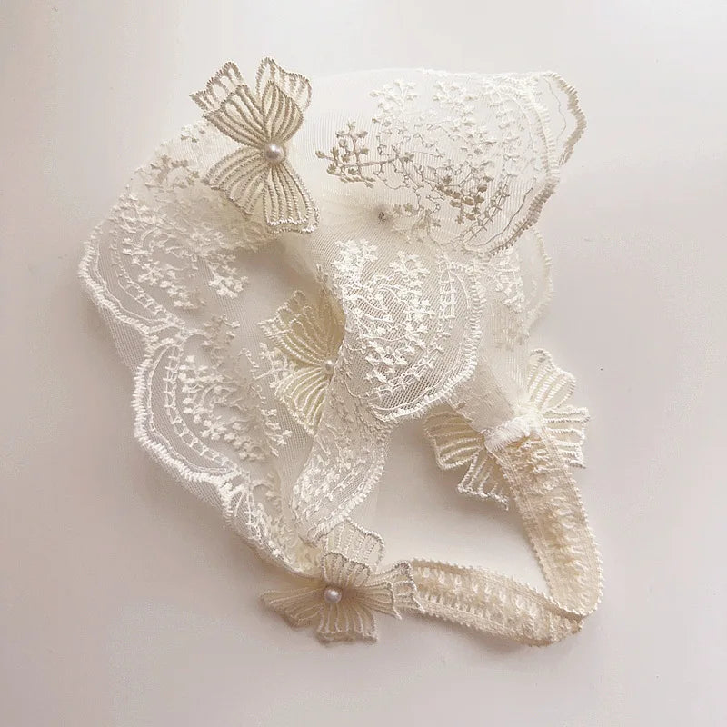 Lace Flowers Whimsical Elastic Headband: 9 Design Options