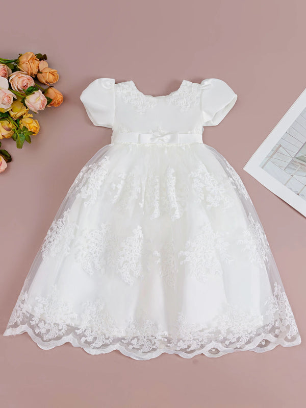Adalinde Elegant White Lace Special Occasion Dress - The Palm Beach Baby 15 - 21 Day Shipping