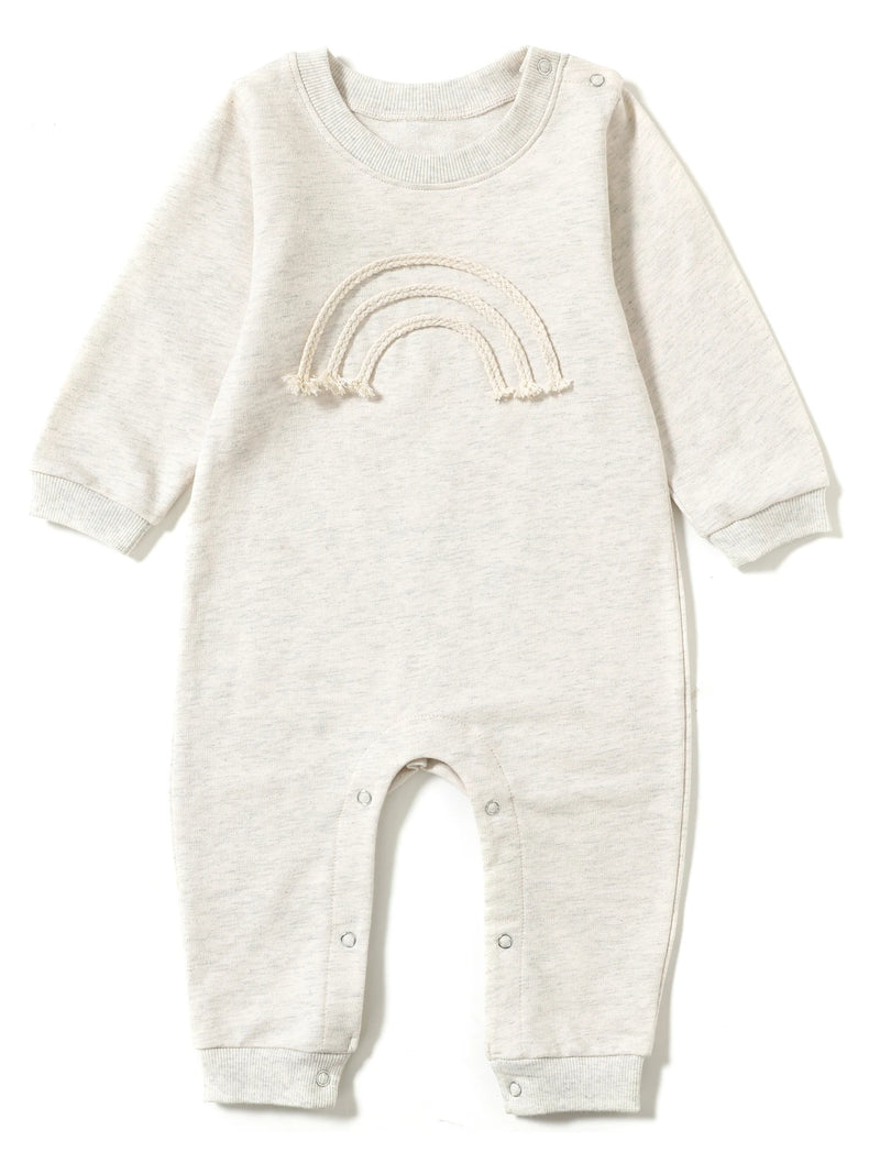 "Over The Rainbow" Baby's Cotton Knit Romper