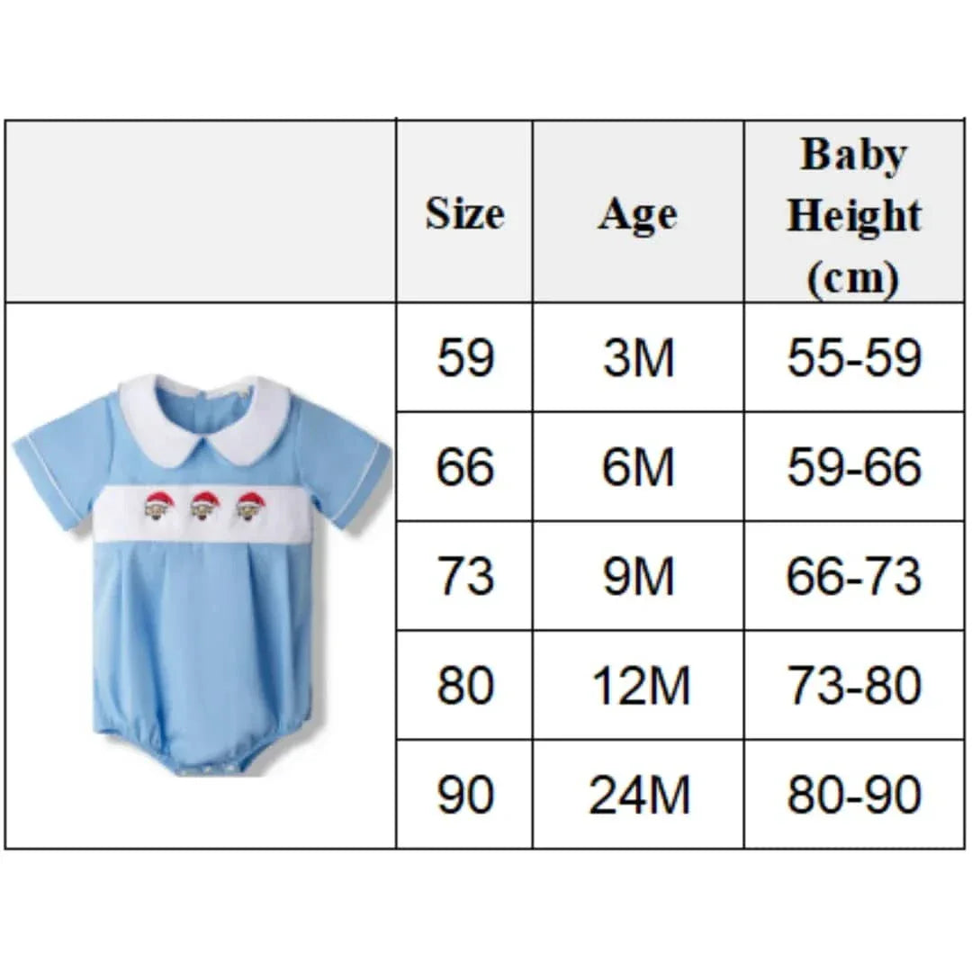 "Santa Cutie" Peter Pan Collar Baby Romper - Soft Cotton, Snap Legs, Holiday Ready - The Palm Beach Baby