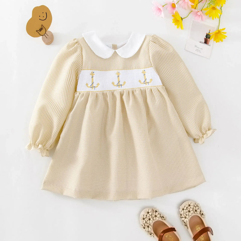 "Little Anchors" Smocked Dress - 3 Colors