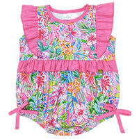 Vivacious Frills Baby Rompers for Girls - Cute Bows & Playful Frills - The Palm Beach Baby Estimated 14 - 20 Day Shipping