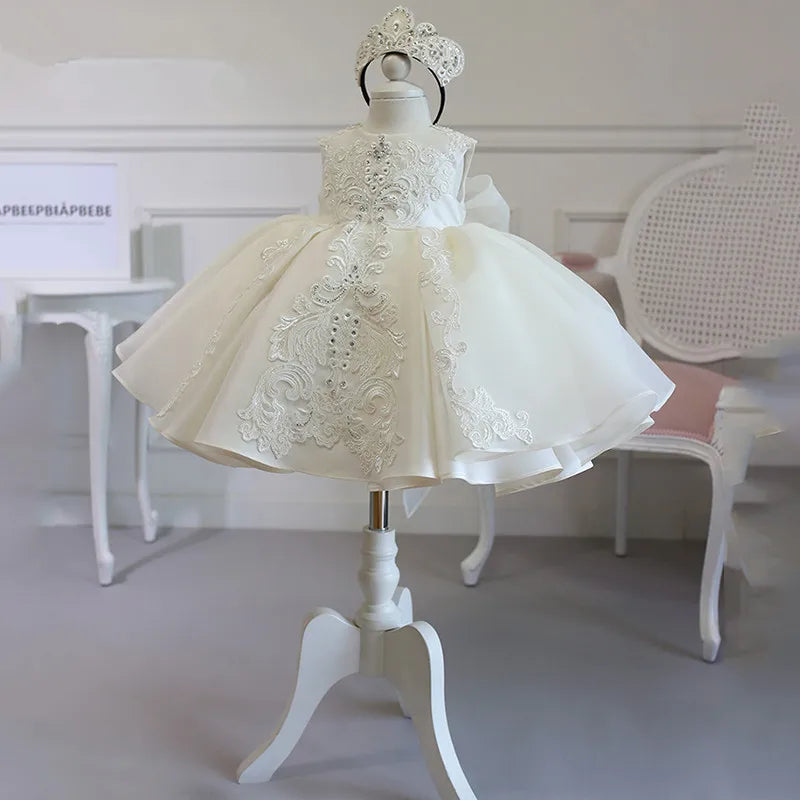 Elegant Girls Beaded Embroidered Occasion Dress