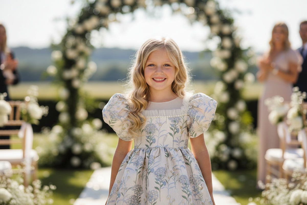 Celeste-Clarice Brocade Party Dress for Little Girls - The Palm Beach Baby The Palm Beach Baby