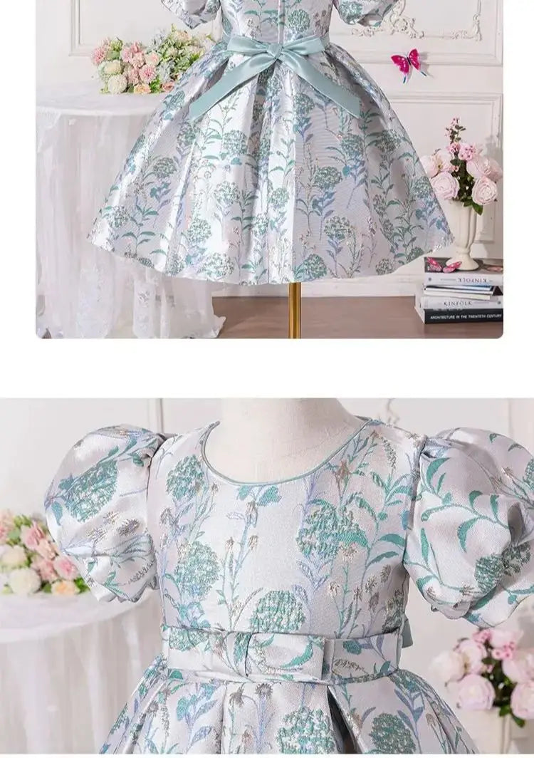 Danella Brocade Special Occasion Dress in 2 Elegant Colors - The Palm Beach Baby Estimated 12 -21 Day Shipping