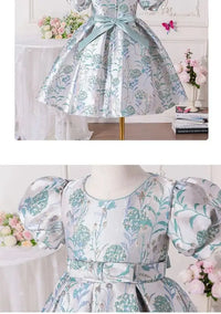 Danella Brocade Special Occasion Dress in 2 Elegant Colors - The Palm Beach Baby Estimated 12 -21 Day Shipping