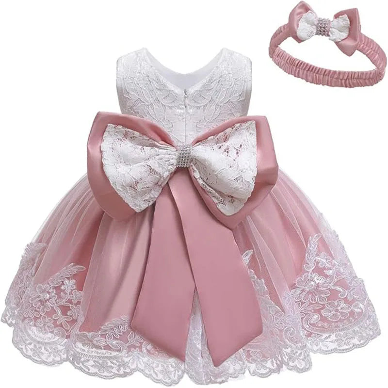 Lauren Lace Special Occasion Dress With Headband - The Palm Beach Baby Estimated 14 - 25 Day Shipping