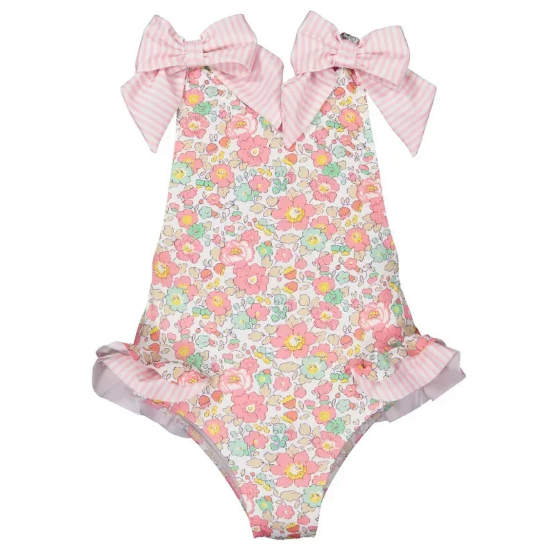 "Les Fleurs" Little Girl's Floral Swimsuit