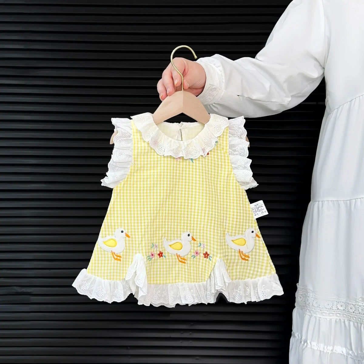 Adorable Checked Children's Party Dress - Frilly Little Duckies - The Palm Beach Baby Estimated 13 - 20 Day Shipping