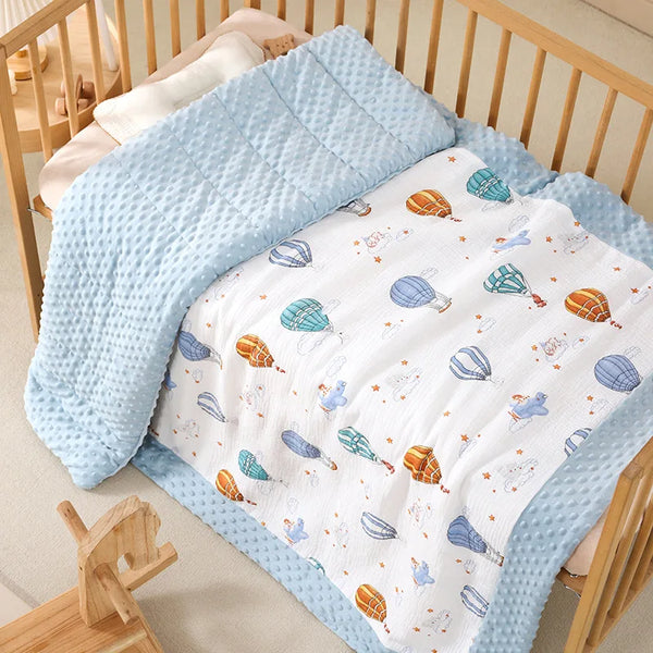 Adorable Minky Dot Blanket in 4 Cute Designs for Babies - Children - The Palm Beach Baby 15 - 21 Day Shipping