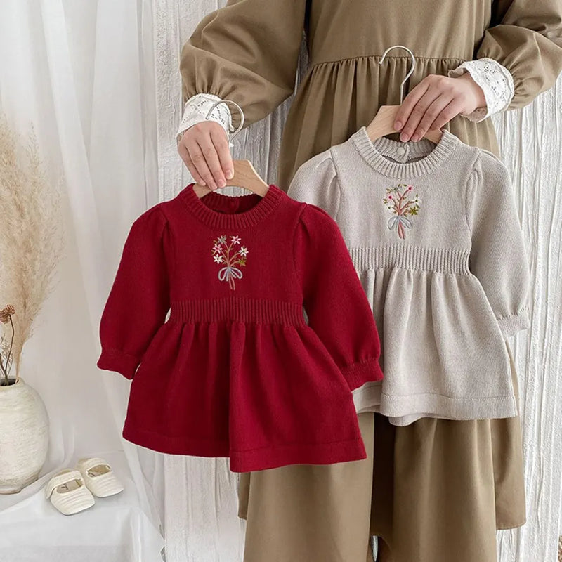 Winter Fleurs Sweater Dress - 2 Colors