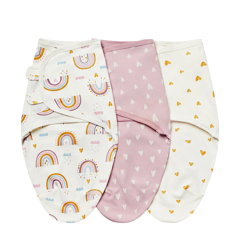 Soothing Baby Swaddle Bags for Babies - 3 Piece Set displaying a trendy geometric pattern in swaddle bags. Chic baby swaddle bags perfect for stylish infants.