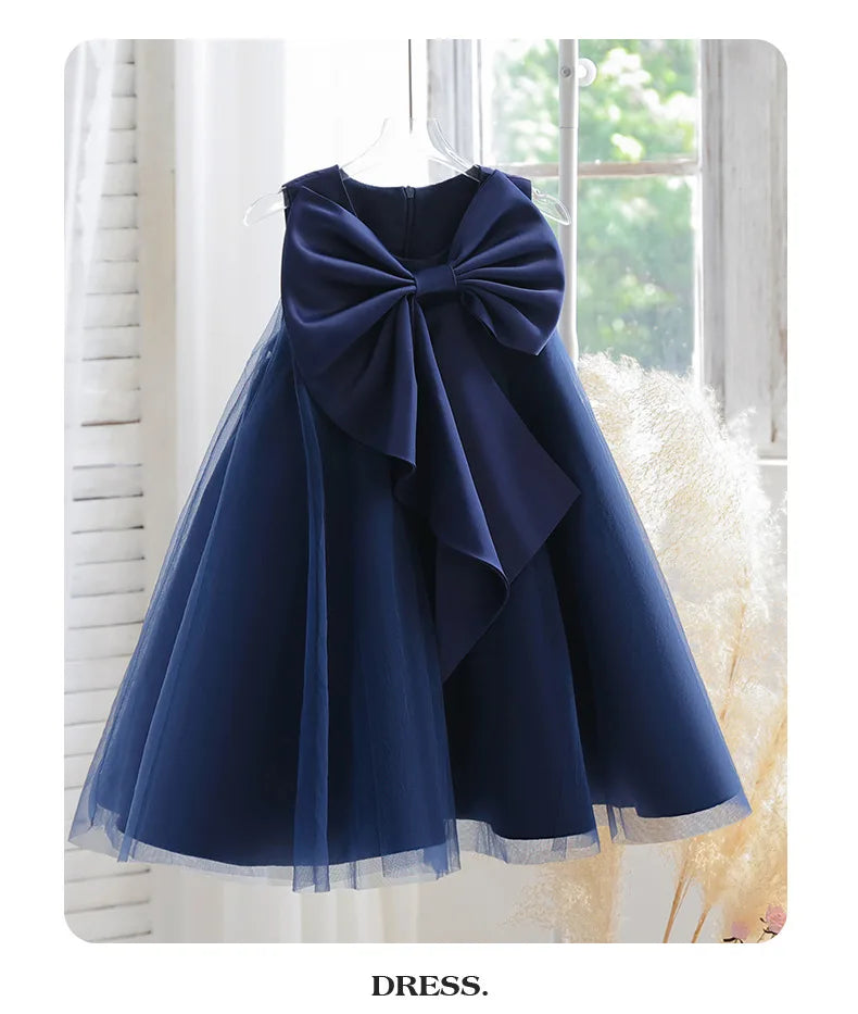 "Sari" Elegant Party Dress With Big Bow -12 Colors