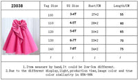 Pink Sari-Elle party dress for girls aged 4-6 with a large bow, A-line style