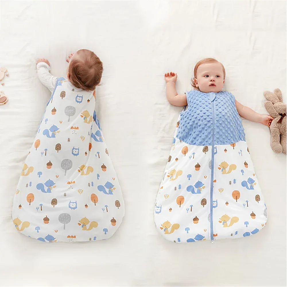 Cotton Sleepsack for Babies - Nature Print, Sleeveless, Anti-Kick Design for Better Sleep - The Palm Beach Baby