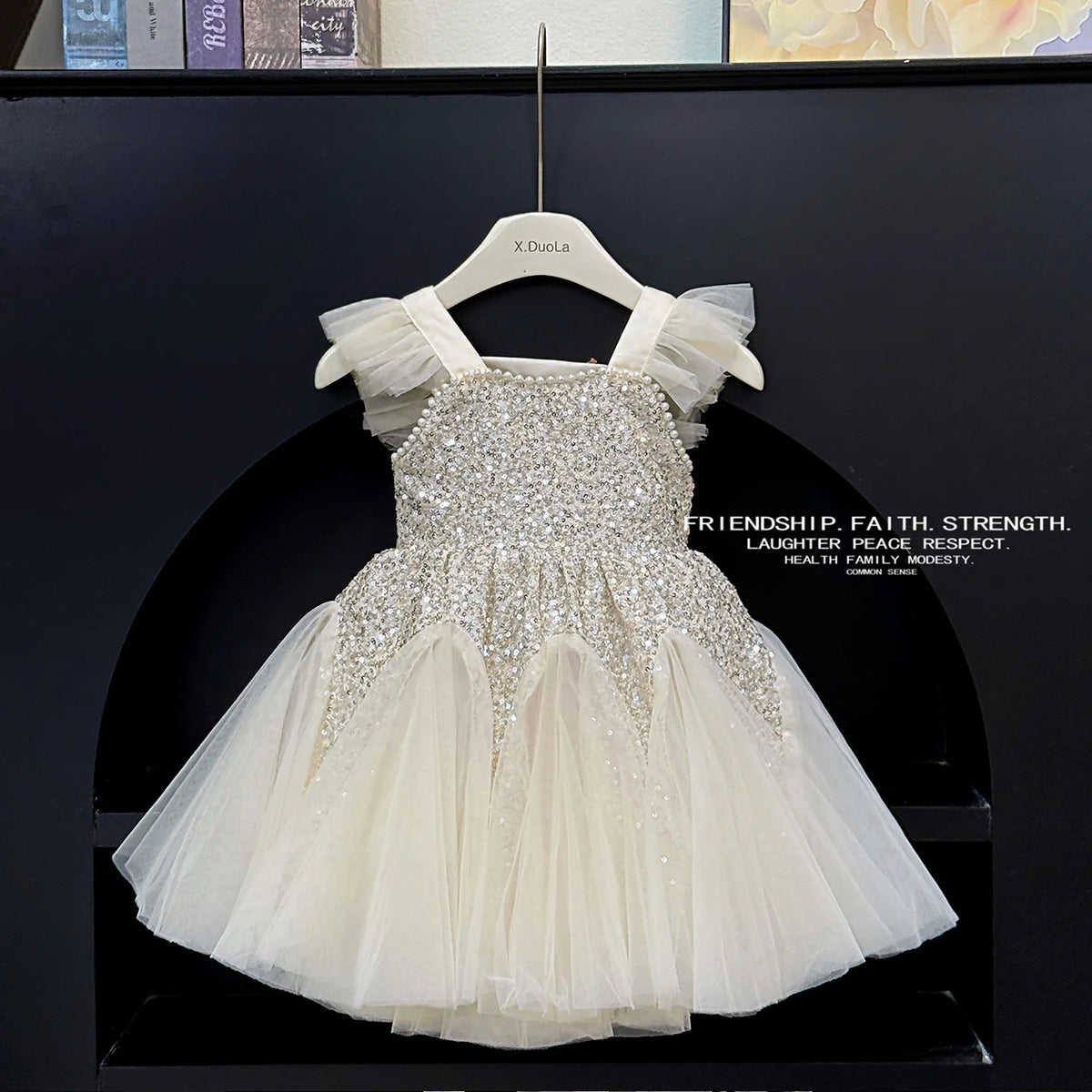 Natasha Shimmering Sequined Party Dress for Girls