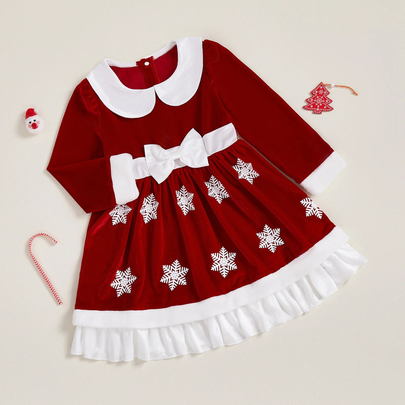 Sweet Snowflakes and Frills - Holiday Red