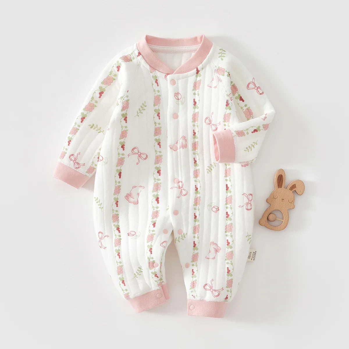 My Little Bear Quilted Cozy Warm  Baby Romper