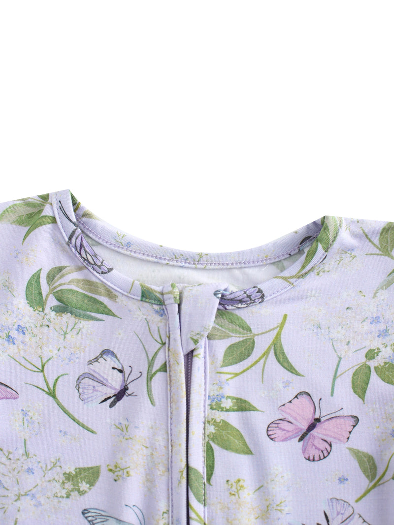 "Butterfly Baby!" Lavender Print Romper