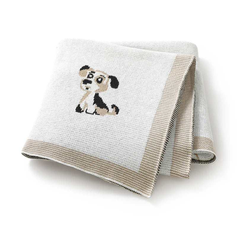 "Little Doggies" Cotton Baby's Blanket - 3 Colors