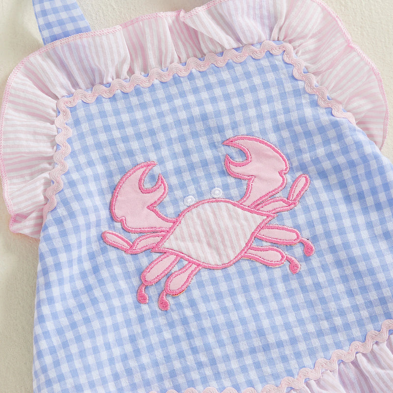 "Little Crab" Girl's Blue Swimsuit
