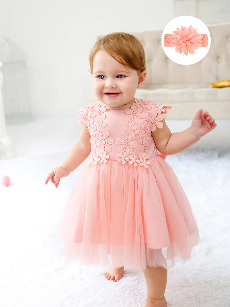 "Priscilla" Lace Special Occasion Dress - Pink