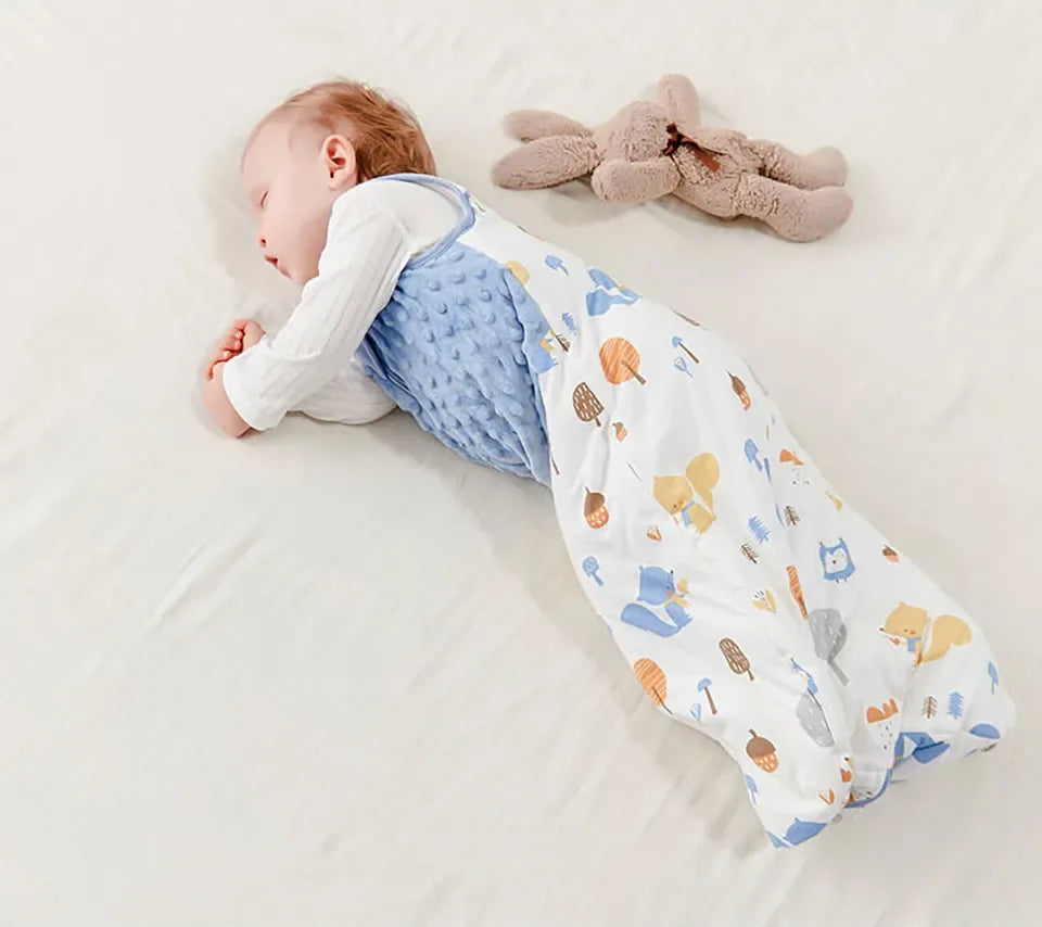 Cotton Sleepsack for Babies - Nature Print, Sleeveless, Anti-Kick Design for Better Sleep - The Palm Beach Baby