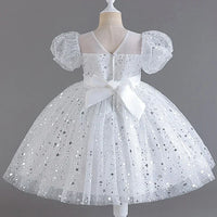 Tanya Chic Sparkly Party Dress with Puff Sleeves - 5 Elegant Colors - The Palm Beach Baby Estimated 12 - 20 Day Shipping