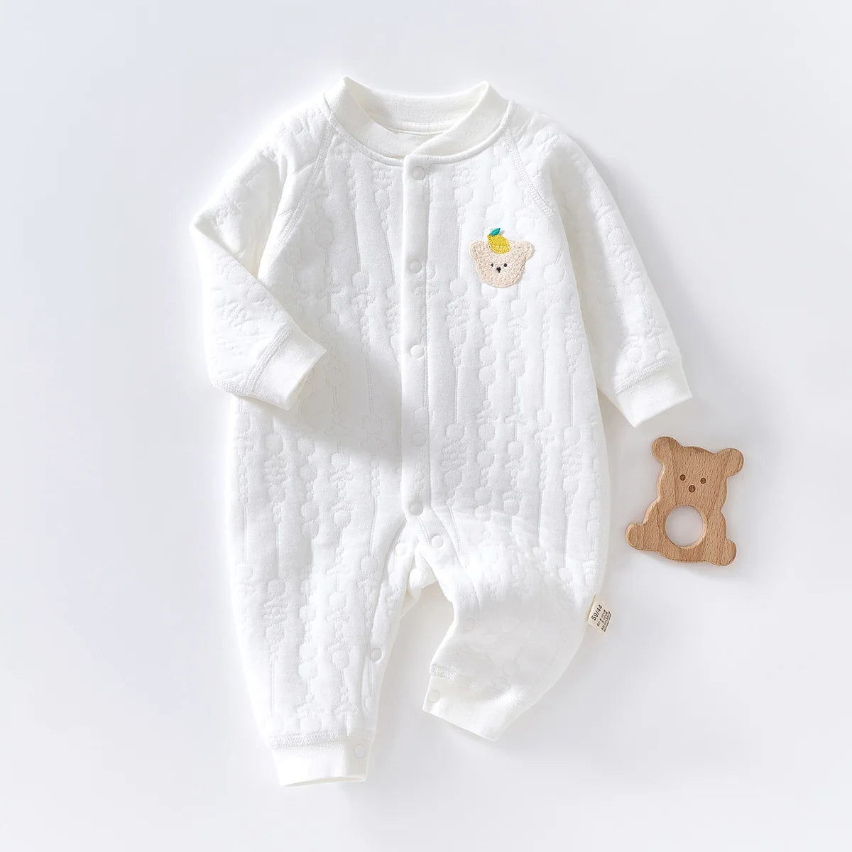 My Little Bear Quilted Cozy Warm  Baby Romper