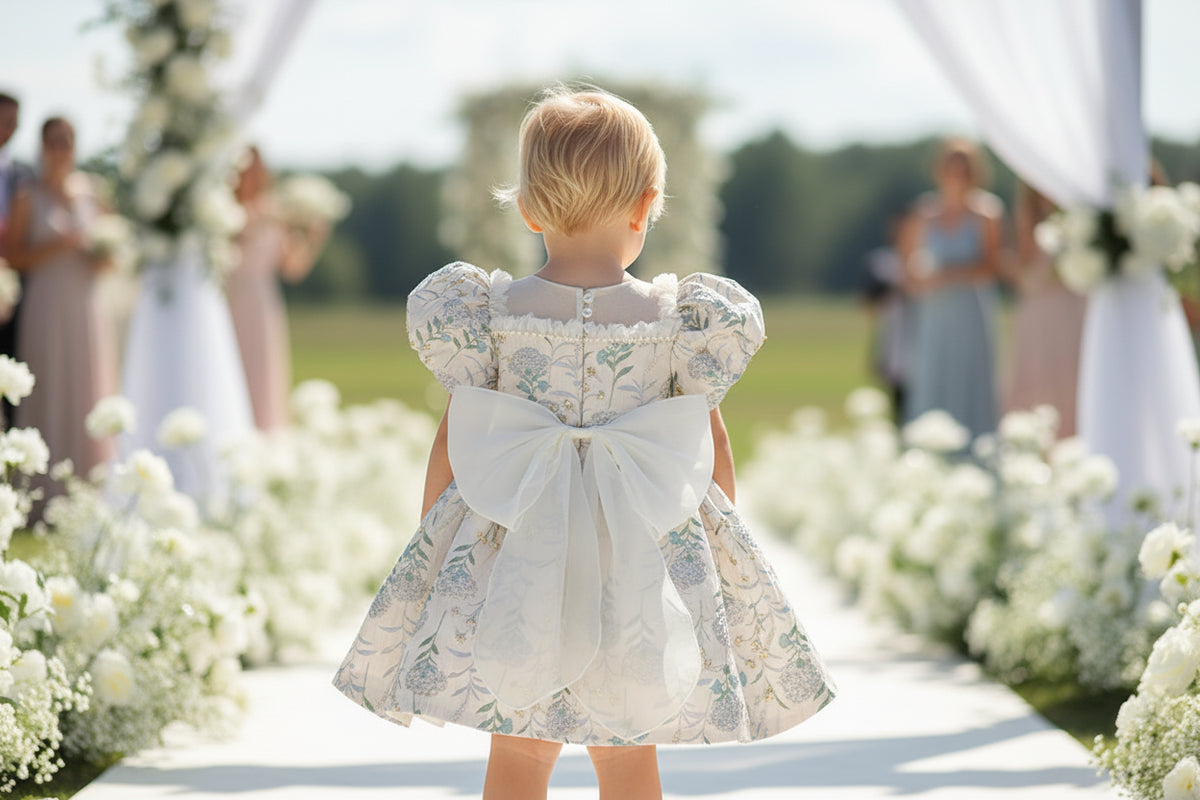 Celeste-Clarice Brocade Party Dress for Little Girls - The Palm Beach Baby The Palm Beach Baby