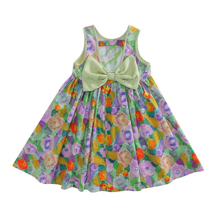 Vibrantly Lovely "Caroline" Floral Party Dress for Girls - The Palm Beach Baby