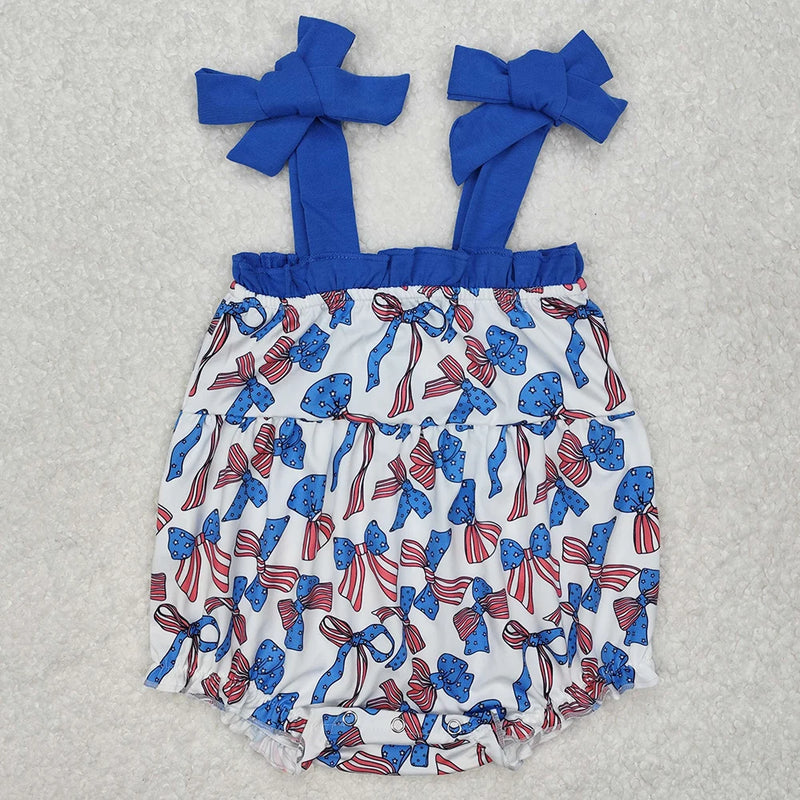 Patriotic Pretty-In-Print Rompers
