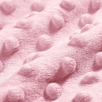 Ellie Elephant pink baby blanket: soft fleece with raised pink polka dots, 30x40 inches.