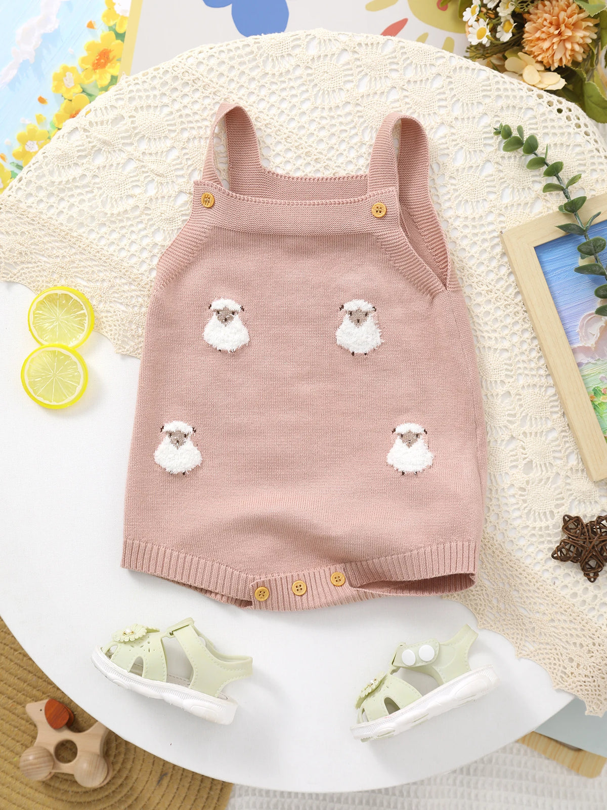 Lamb About You Baby Knit Romper - 4 Baby Approved Colors