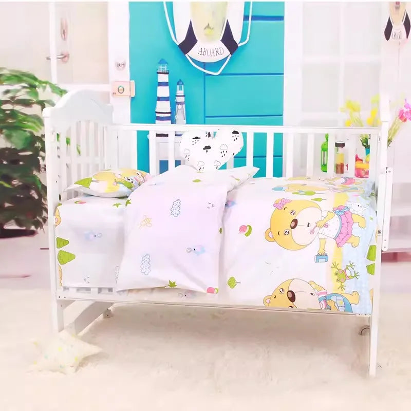 5PC Baby's Crib Set With Filler  -  5 Fun Designs