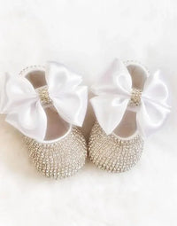 Elegant Rhinestone Crown Shoes & Headpiece Set for Babies - The Palm Beach Baby