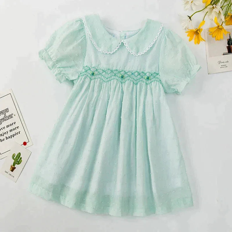 'Lyla' Hand Smocked Party Dress for Girls - Available in 3 Precious Colors - The Palm Beach Baby