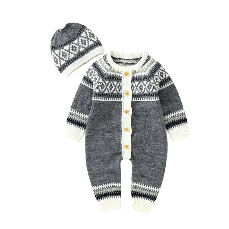 "Morgan" Cozy Warm Knit Romper Set