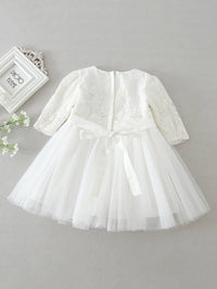 Emily White Lace Special Occasion Dress & Bonnet - The Palm Beach Baby Estimated 12 - 19 Day Shipping