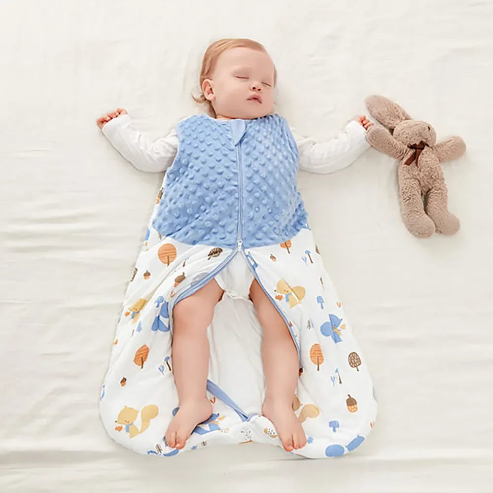 Cotton Sleepsack for Babies - Nature Print, Sleeveless, Anti-Kick Design for Better Sleep - The Palm Beach Baby