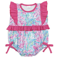 Vivacious Frills Baby Rompers for Girls - Cute Bows & Playful Frills - The Palm Beach Baby Estimated 14 - 20 Day Shipping