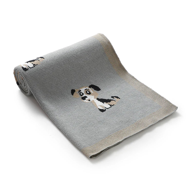 "Little Doggies" Cotton Baby's Blanket - 3 Colors