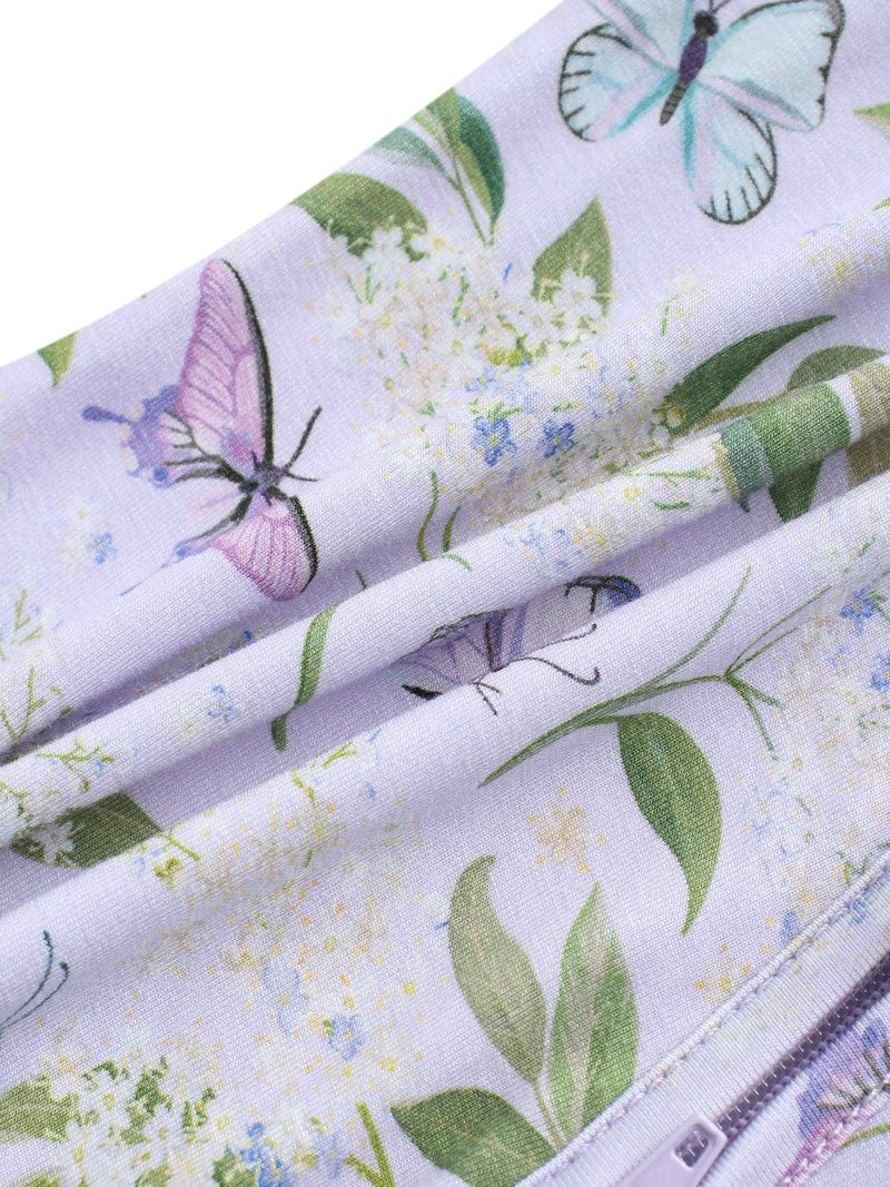 "Butterfly Baby!" Lavender Print Romper